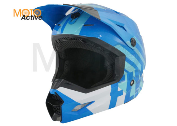 Шлем (кроссовый) FLY RACING KINETIC THRIVE, синий/белый (2021)